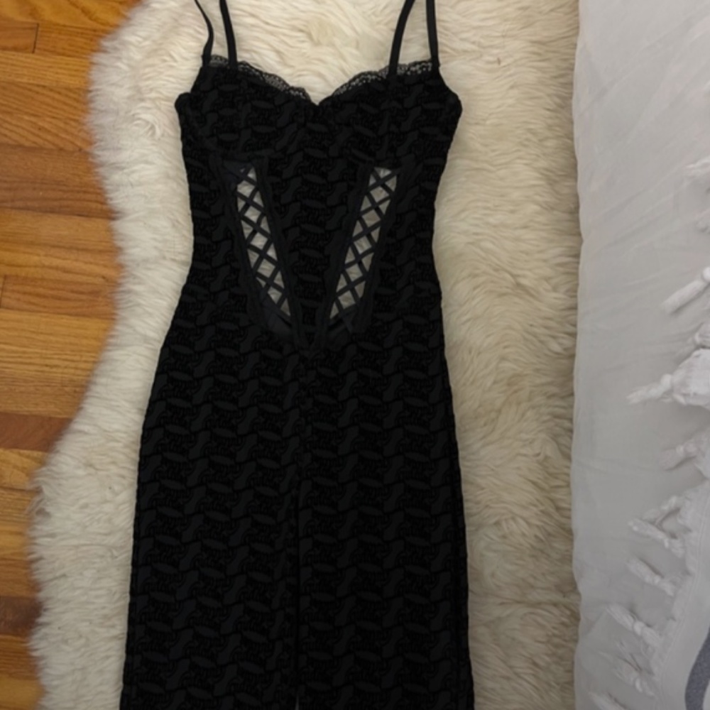 Outcast clothing black corset jumpsuit
